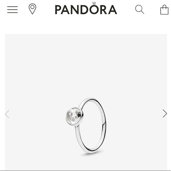 Pandora Jewelry - Pandora April Droplet Ring Size 5 / 50 Sterling Silver